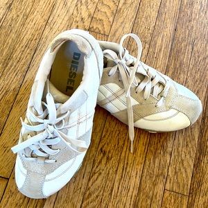 Diesel white and gray tennis/athletic shoes